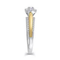 Womens CT. T.W. Natural White Diamond 10K Gold Engagement Ring