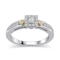 Womens 1/4 CT. T.W. Natural White Diamond 10K Gold Engagement Ring
