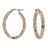 14K Gold 26mm Hoop Earrings