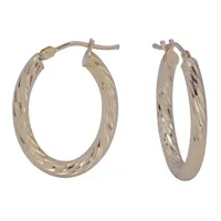 14K Gold 22mm Hoop Earrings