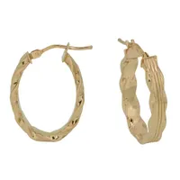 14K Gold 21mm Hoop Earrings