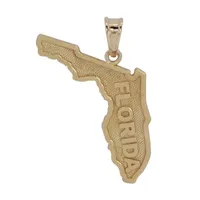 "Florida" Womens 14K Gold Pendant