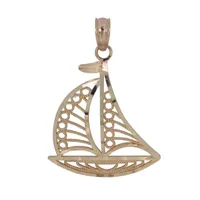 Sailboat Womens 14K Gold Pendant