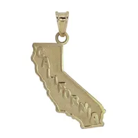 "California" Womens 14K Gold Pendant