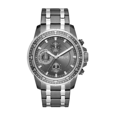Relic By Fossil Mens Two Tone Bracelet Watch-Zr12553