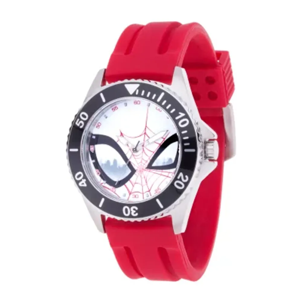 Avengers Marvel Spiderman Mens Red Strap Watch Wma000352