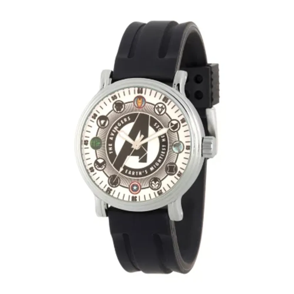 Avengers Marvel Mens Black Strap Watch Wma000354