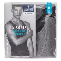 Stafford Ultra Soft Mens Tall 4 Pack Tank