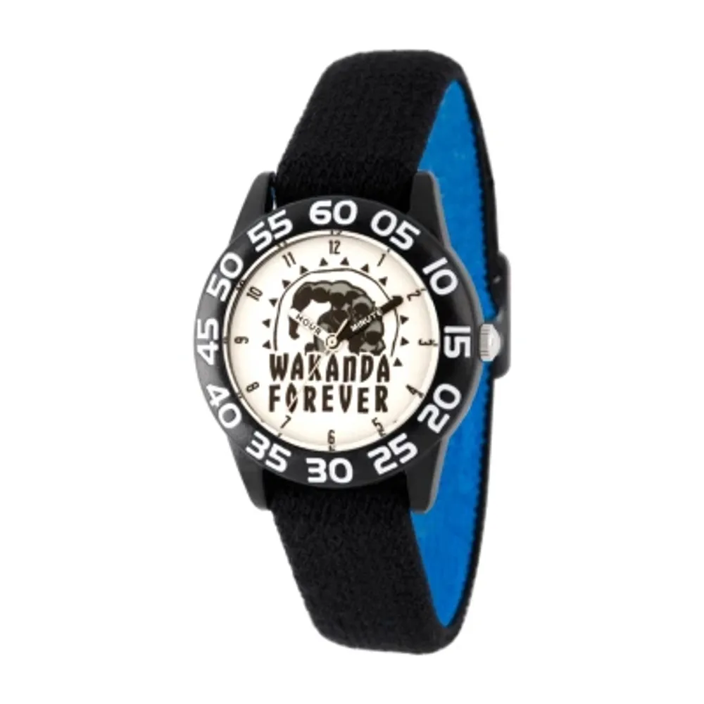 Marvel Black Panther Boys Black Strap Watch Wma000379