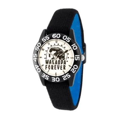 Marvel Black Panther Boys Black Strap Watch Wma000379