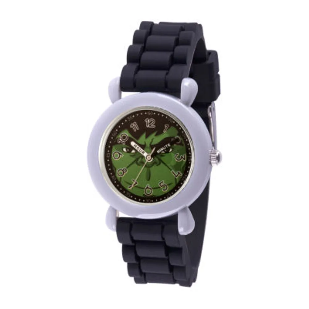 Avengers Marvel Hulk Boys Black Strap Watch Wma000392