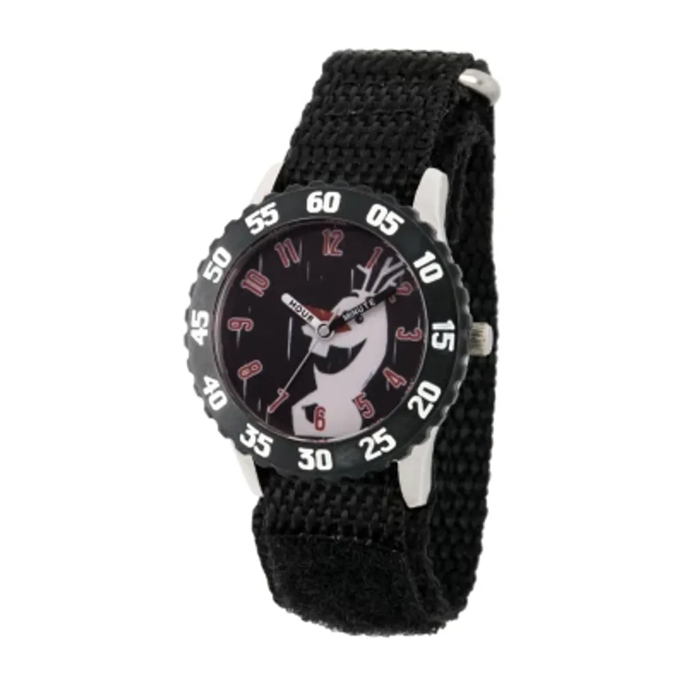 Disney Frozen Olaf Boys Black Strap Watch Wds000800