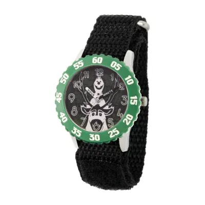 Disney Frozen Olaf Boys Black Strap Watch Wds000802