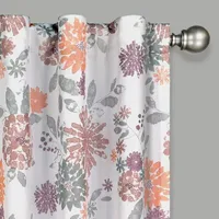 Eclipse Summit Botanical Energy Saving Blackout Rod Pocket Back Tab Single Curtain Panel