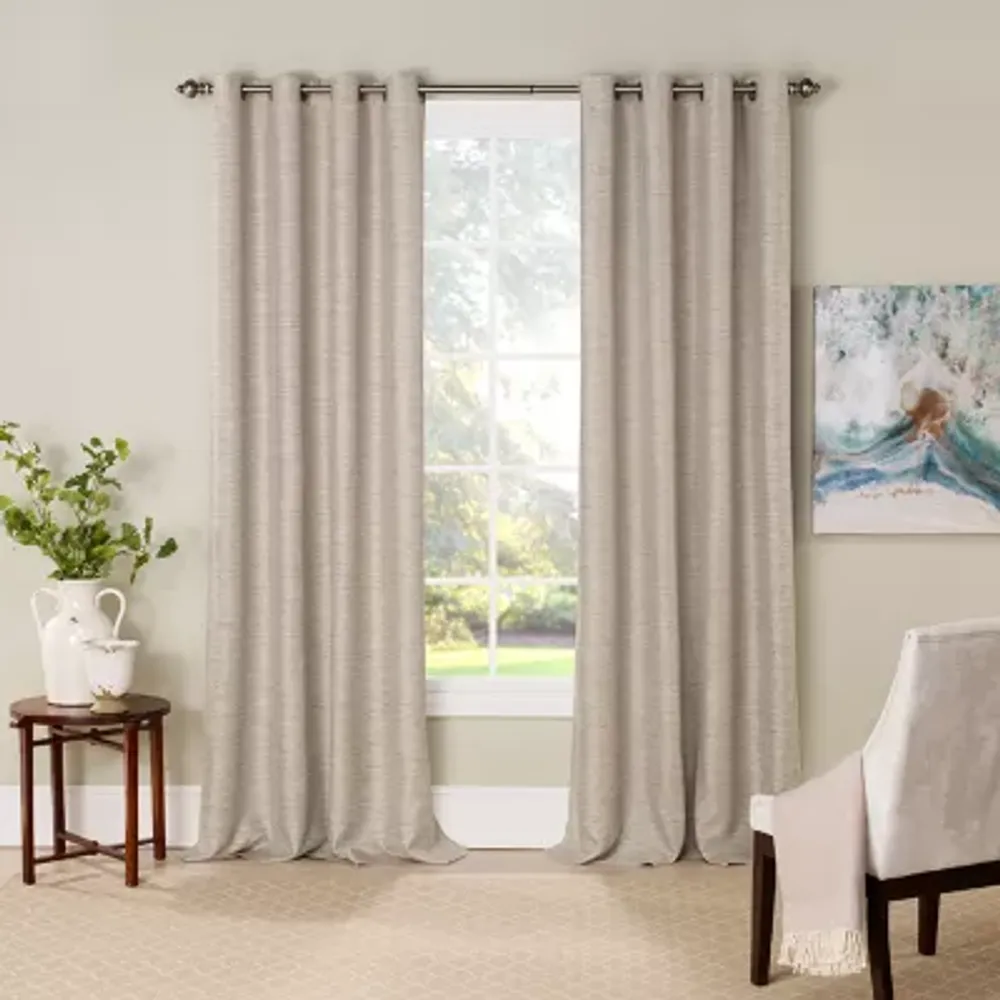 Eclipse Newport Jacquard Blackout Grommet Top Single Curtain Panel