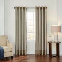 Eclipse Monty Color Block Grommet Top Energy Saving 100% Blackout Single Curtain Panel