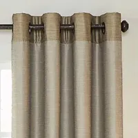 Eclipse Monty Color Block Grommet Top Energy Saving 100% Blackout Single Curtain Panel