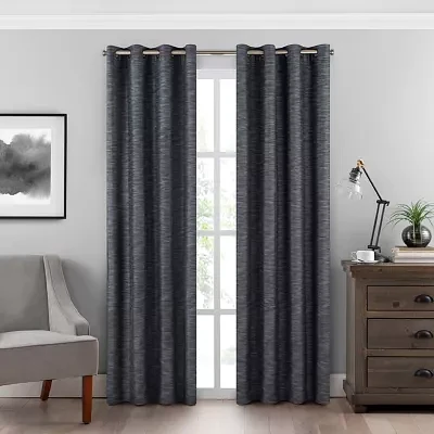 Eclipse Warren Grommet Top Energy Saving 100% Blackout Single Curtain Panel