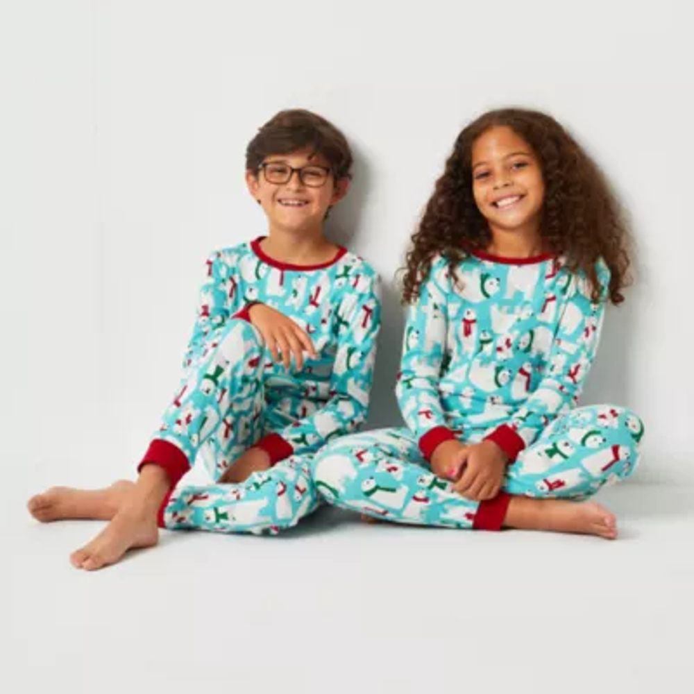 North Pole Trading Co. Kids Unisex Crew Neck Long Sleeve 2-pc. Matching Family Pant Pajama Set