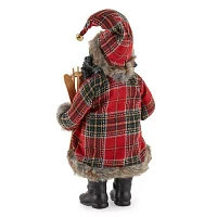 North Pole Trading Co. 18in Ski African American Santa Figurine