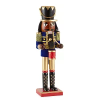 North Pole Trading Co. 14in Traditional Drummer African American Christmas Nutcracker