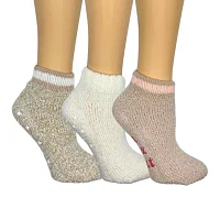 Cozy Low Cut Womens 3 Pair Slipper Socks