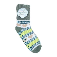 Cozy Mid Crew Womens 2 Pair Slipper Socks