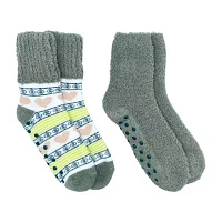 Cozy Mid Crew Womens 2 Pair Slipper Socks