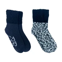 Cozy Mid Crew Womens 2 Pair Slipper Socks