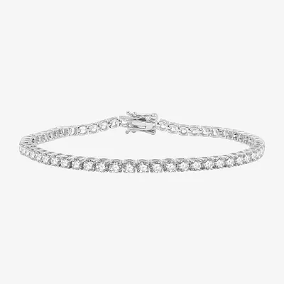 G / Si1-Si2) 5 CT. T.W. Lab Grown White Diamond 10K White Gold 7.5 Inch Tennis Bracelet