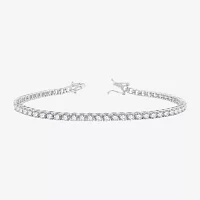 (G / Si1-Si2) 5 CT. T.W. Lab Grown White Diamond 10K or Yellow Gold 7.5 Inch Tennis Bracelet