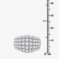 (G / Si1-Si2) Womens 3 CT. T.W. Lab Grown White Diamond 10K Gold Cocktail Ring