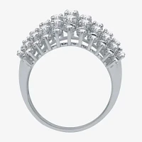 Womens 2 CT. T.W. Lab Grown White Diamond 10K Gold Cocktail Ring