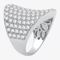 (G / Si1-Si2) Womens 4 CT. T.W. Lab Grown White Diamond 14K Gold Cocktail Ring