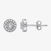 1/4 CT. T.W. Lab Grown White Diamond Sterling Silver 7.3mm Round Stud Earrings