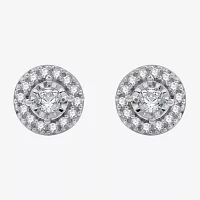 1/4 CT. T.W. Lab Grown White Diamond Sterling Silver 7.3mm Round Stud Earrings