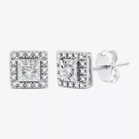 1/4 CT. T.W. Lab Grown White Diamond Sterling Silver 7.3mm Stud Earrings