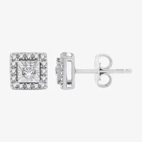 1/4 CT. T.W. Lab Grown White Diamond Sterling Silver 7.3mm Stud Earrings