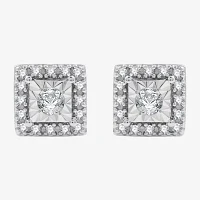 1/4 CT. T.W. Lab Grown White Diamond Sterling Silver 7.3mm Stud Earrings