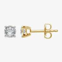 Ever Star (G / SI1-SI2) 1/3 CT.T.W. Lab-Grown Diamond 14K over SIlver or Sterling Round Stud Earrings