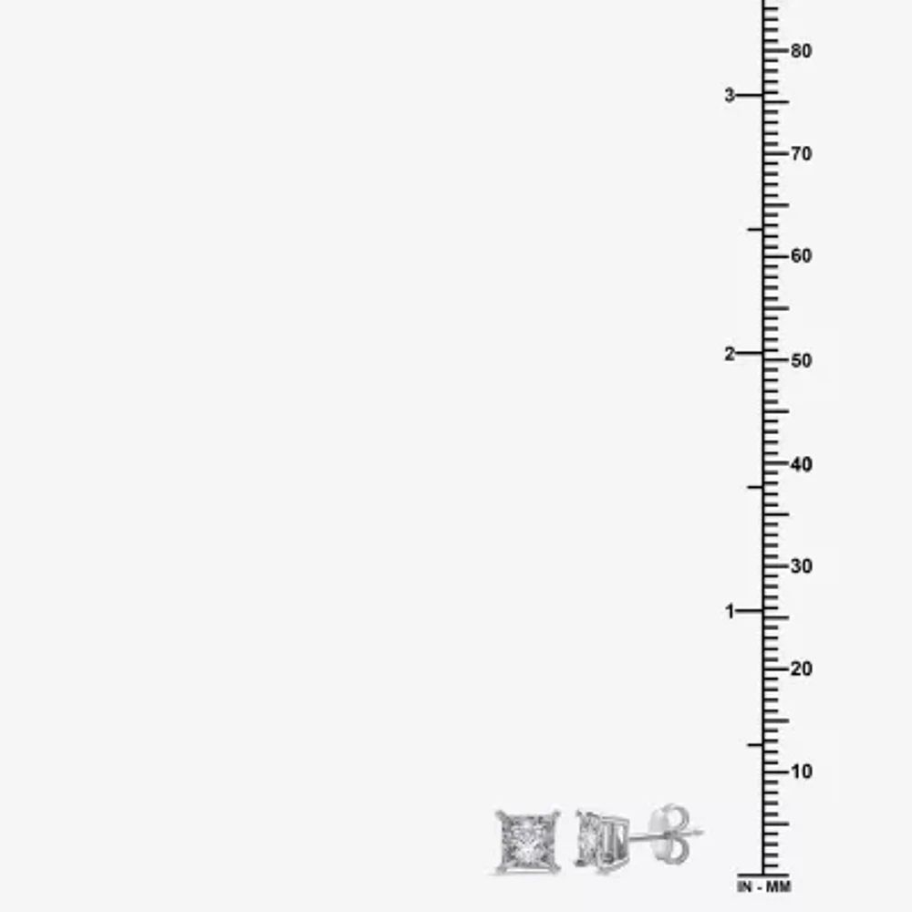 (G / Si1-Si2) 1/3 CT. T.W. Lab Grown White Diamond Sterling Silver 4.7mm Stud Earrings