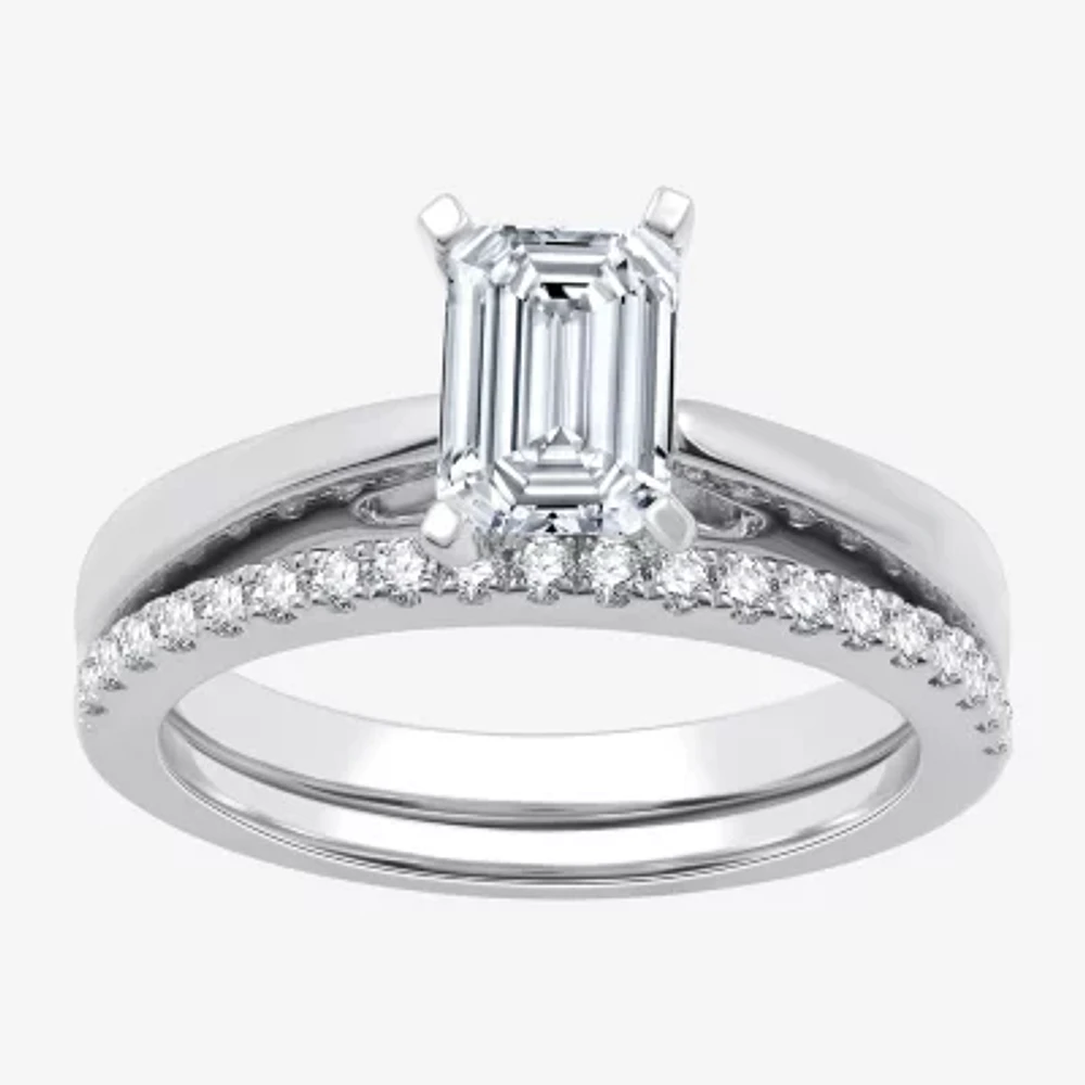 I Said Yes (G / Si1-Si2) Womens 1 1/4 CT. T.W. Lab Grown White Diamond Sterling Silver Solitaire Bridal Set