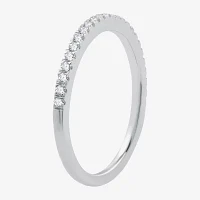 I Said Yes (G / Si1-Si2) Womens 1 CT. T.W. Lab Grown White Diamond Sterling Silver Pear Side Stone Halo Bridal Set