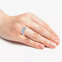 Love Lives Forever (G / Si1-Si2) Womens 2 CT. T.W. Lab Grown White Diamond 10K Gold Oval 3-Stone Engagement Ring