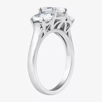 Love Lives Forever (G / Si1-Si2) Womens 2 CT. T.W. Lab Grown White Diamond 10K Gold Oval 3-Stone Engagement Ring