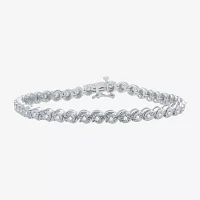 1 CT. T.W. Lab Grown White Diamond Sterling Silver 7.5 Inch Tennis Bracelet