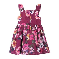 Lilt Toddler Girls Sleeveless Ruffled Sleeve Fit + Flare Dress