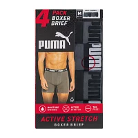 PUMA Mens 4 Pack Boxer Briefs