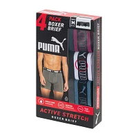 PUMA Mens 4 Pack Boxer Briefs