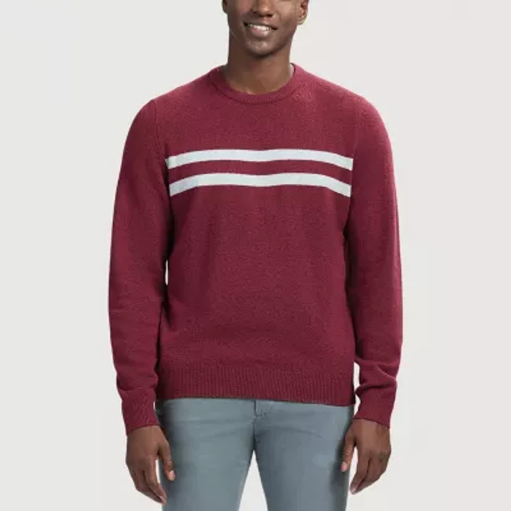 IZOD Striped Mens Crew Neck Long Sleeve Pullover Sweater
